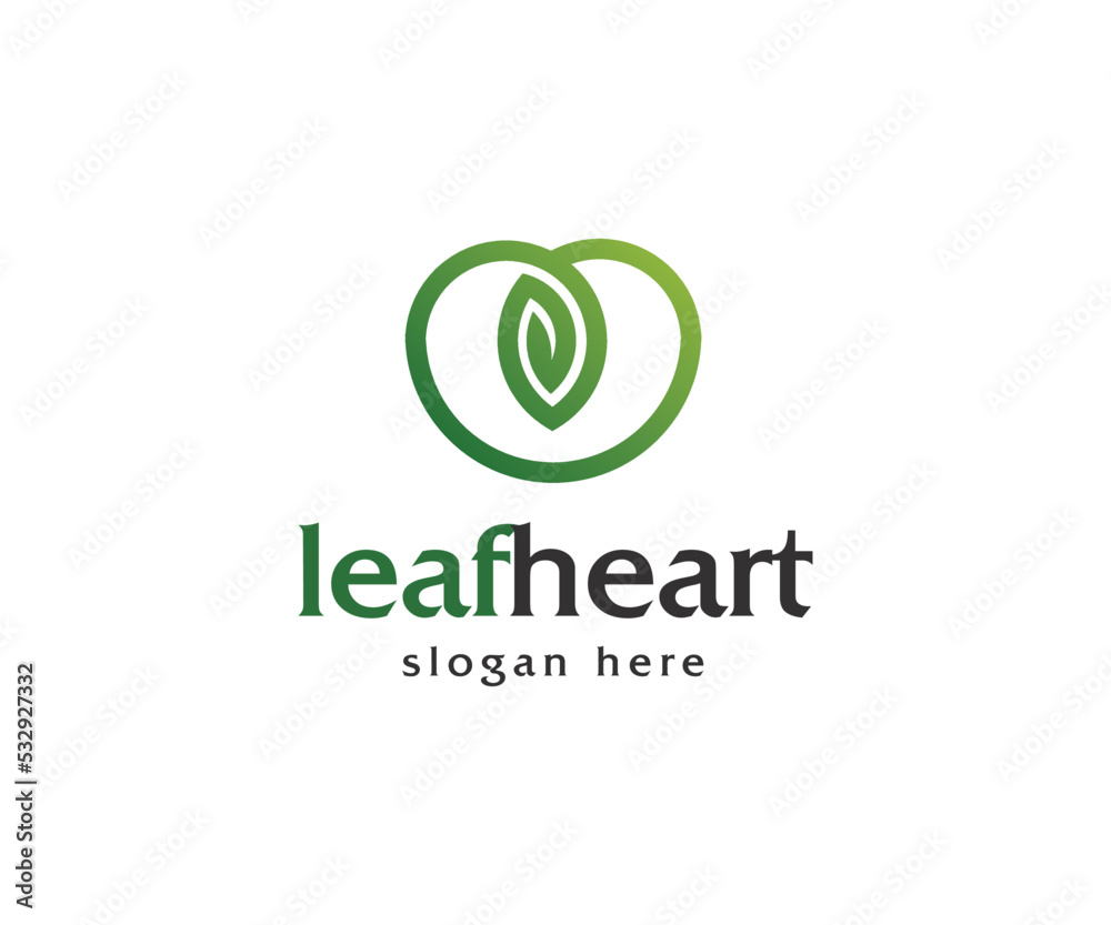 Leaf Heart Logo Leaf Heart Logo