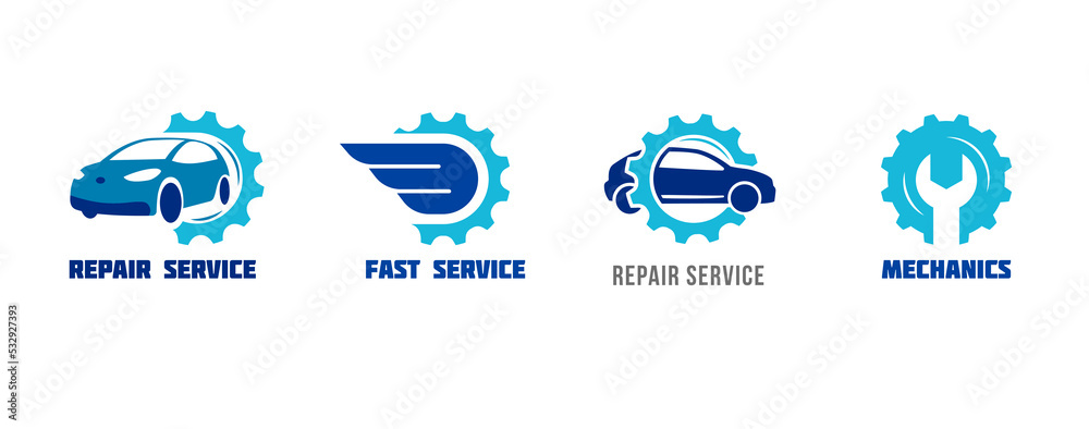 Abstract Cogwheel and Gear Icons and Logo Collection
