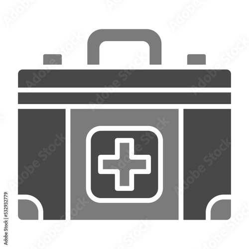 First Aid Kit Greyscale Glyph Icon