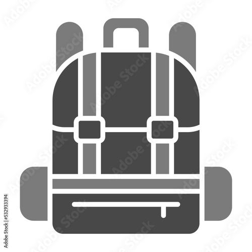 Bagpack Greyscale Glyph Icon