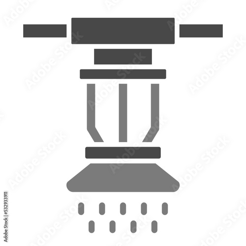 Sprinkler Greyscale Glyph Icon