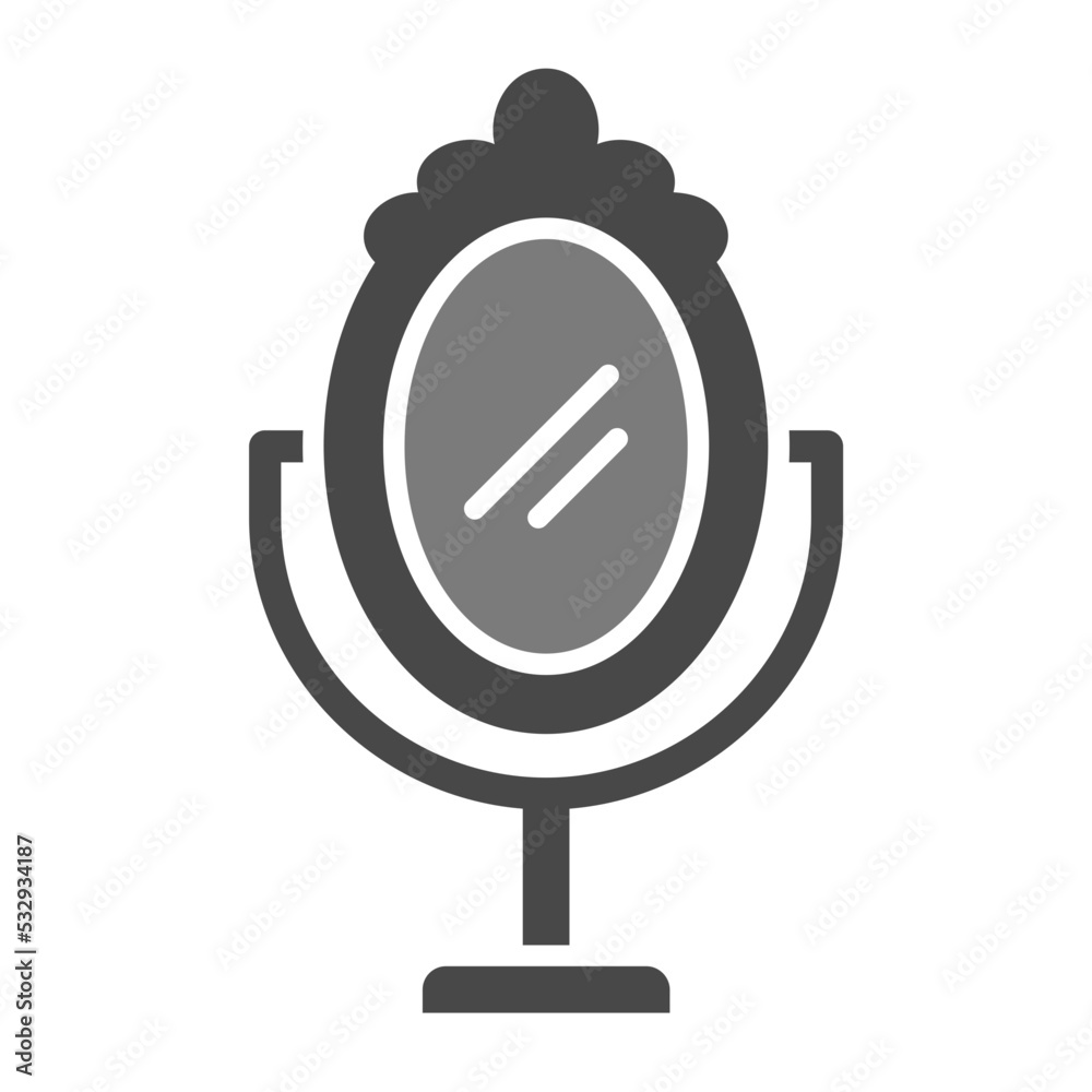 Mirror Greyscale Glyph Icon Mirror Greyscale Glyph Icon
