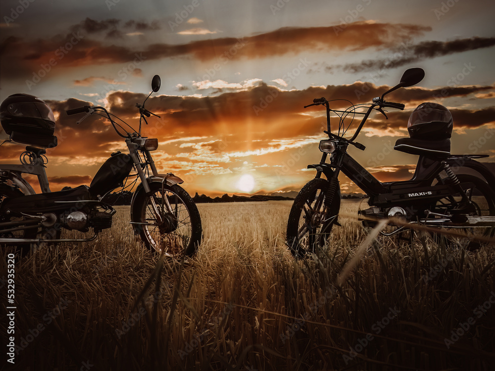 Obraz premium Mofa Abend