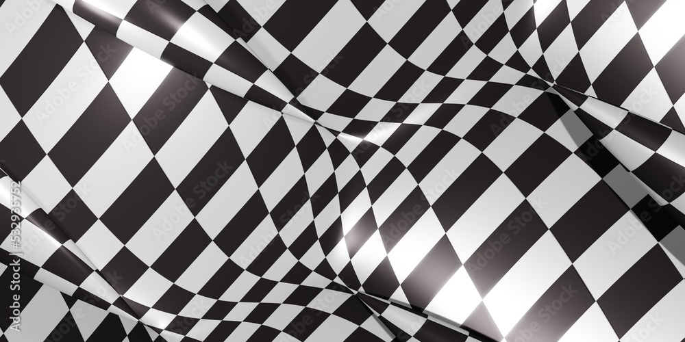 Obraz premium grid abstract background chess checkered flag finish line victory 3d rendering