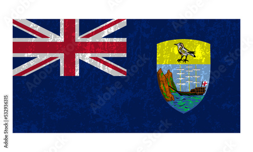 Saint Helena, Ascension and Tristan da Cunha flag, official colors and proportion. Vector illustration.