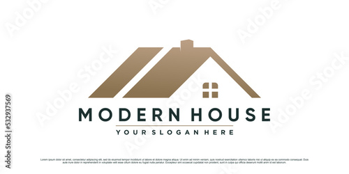 House logo design template for business icon with creative modern concept