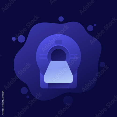 MRI scanner icon, vector design
