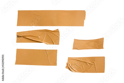 Brown tape isolated on white background. Sticky tape