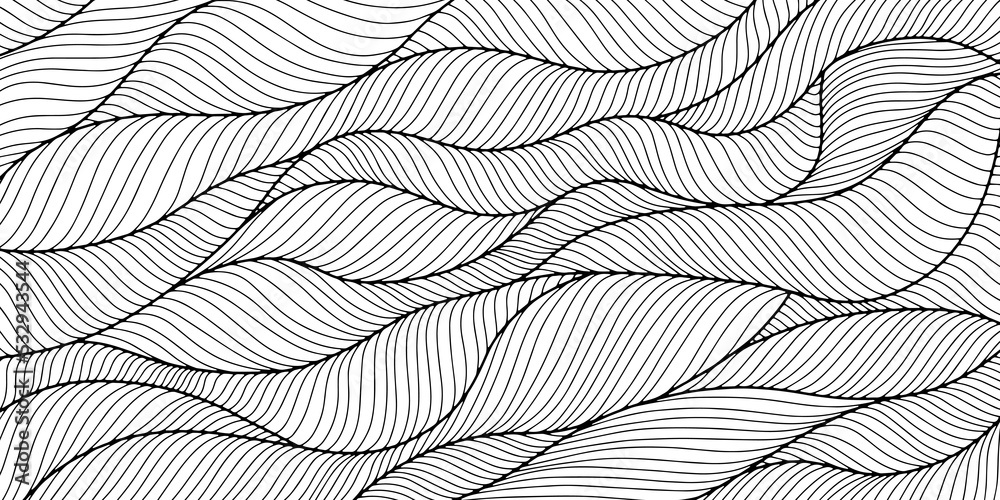 Png art. Cover layout template. Wavy curved line background