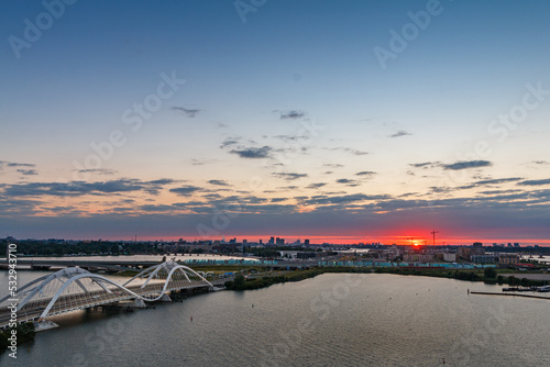Photography bridge over the river