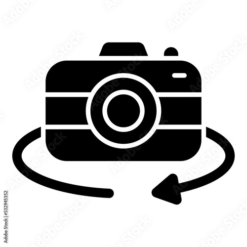 An editable design icon of VR camera