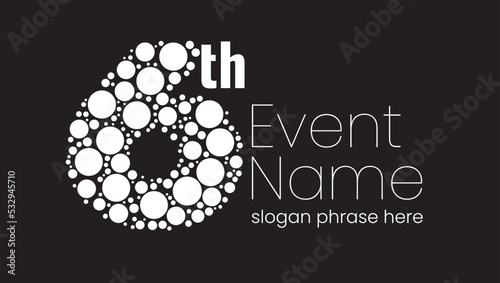 annual event or summit title starting with a number of order made with random circles - 6th