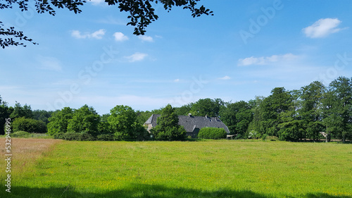 Typical rural landscape of Dutch province North Brabant