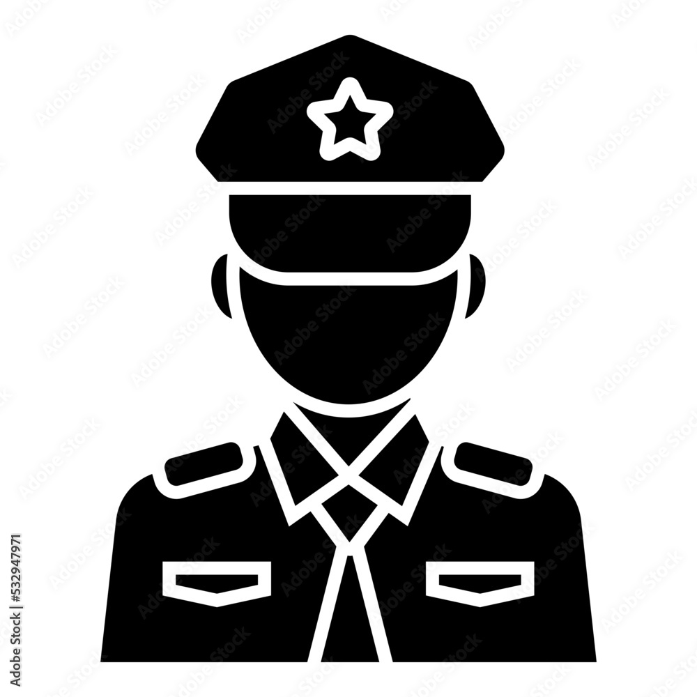 Perfect design icon of policeman Perfect design icon of policeman