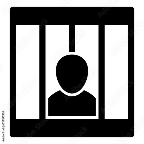 Unique design icon of prisoner 