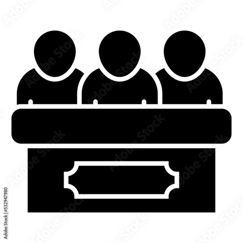 Unique design icon of judge panel 