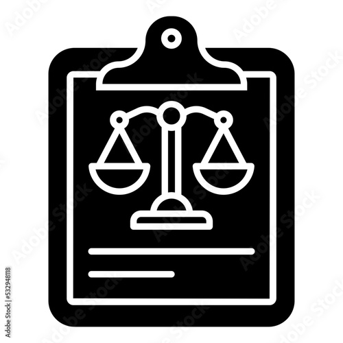 Trendy vector design of law document 