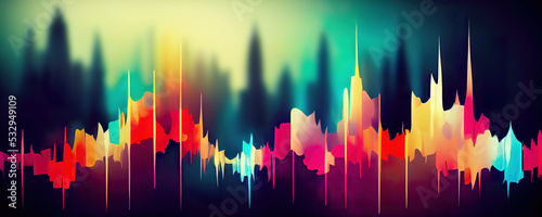 Abstract colorful spectogram wallpaper background