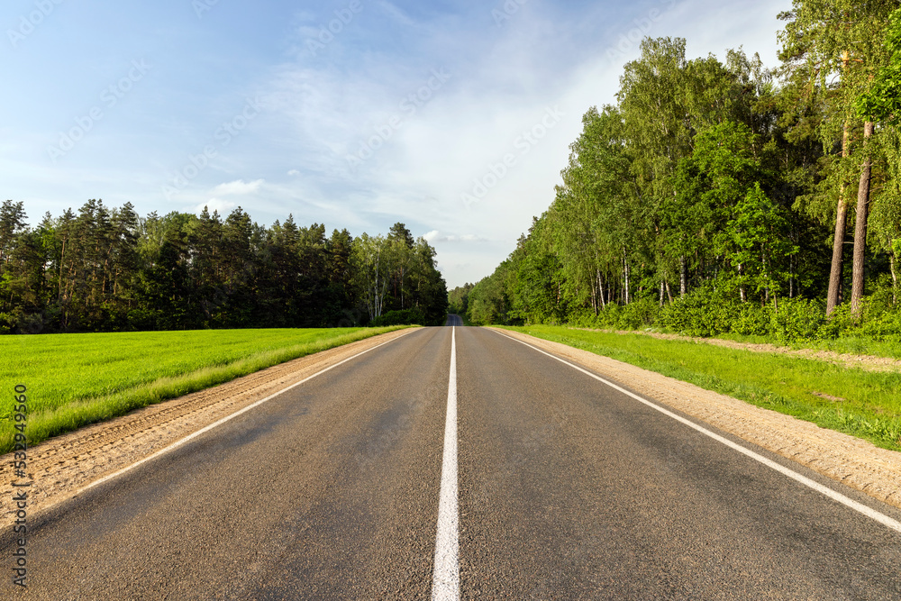 paved road for car traffic