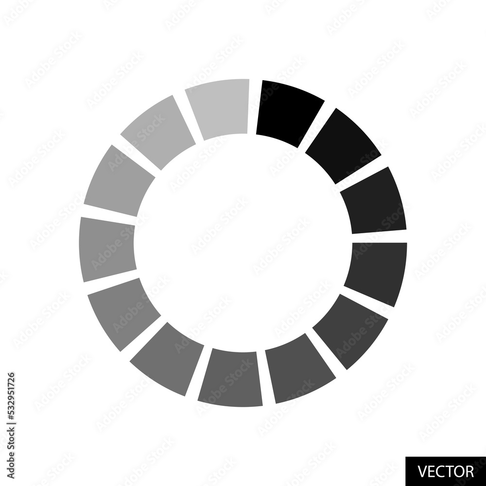 Loading icon with dashed line vector in flat style design for website design, app, UI, isolated on white background. Buffering of download - upload, system loading, data loading, progress loading bar. Loading icon with dashed line vector in flat style design for website design, app, UI, isolated on white background. Buffering of download - upload, system loading, data loading, progress loading bar.