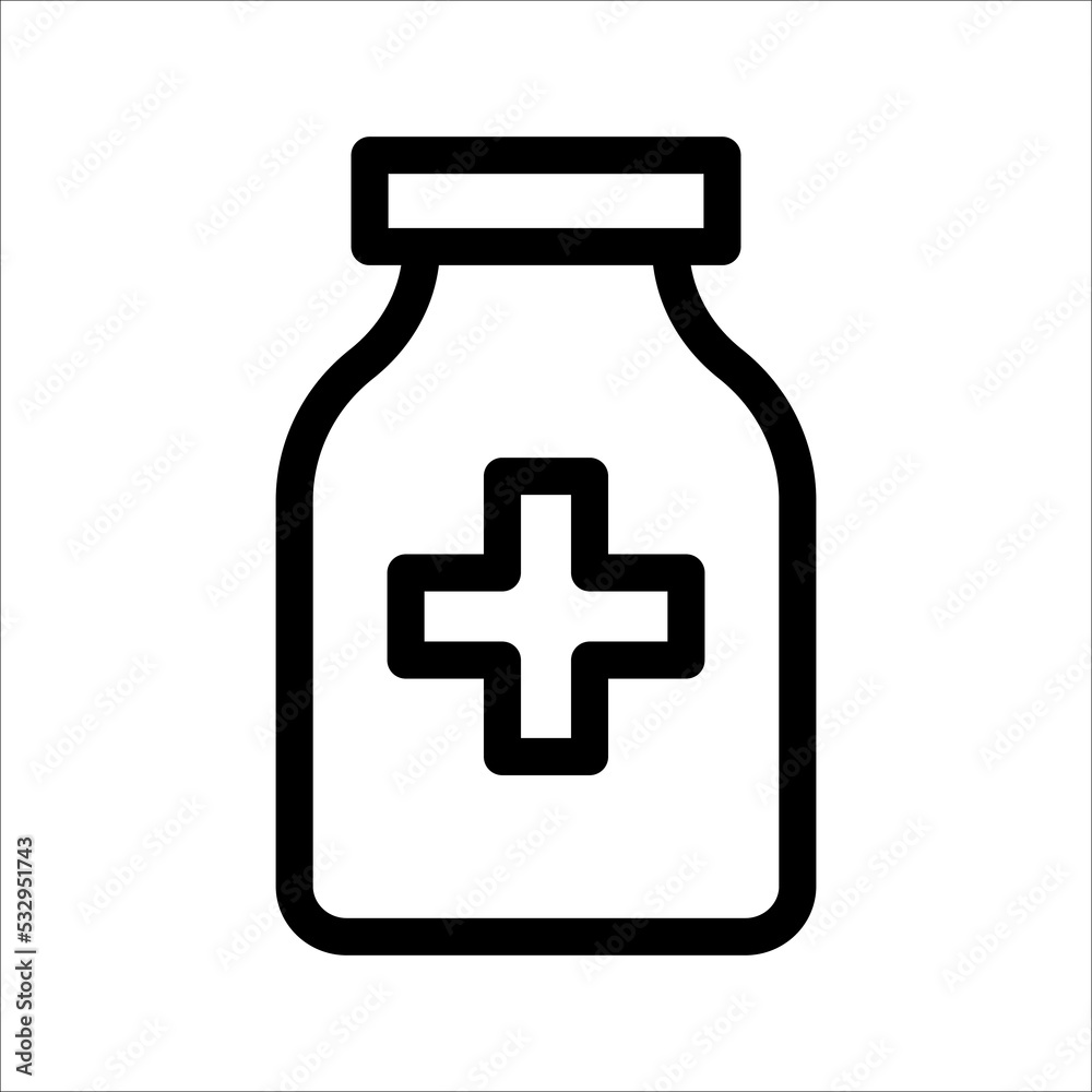 Medical bottle with medicines icon. Vector illustration design. Medical bottle with medicines icon. Vector illustration design.