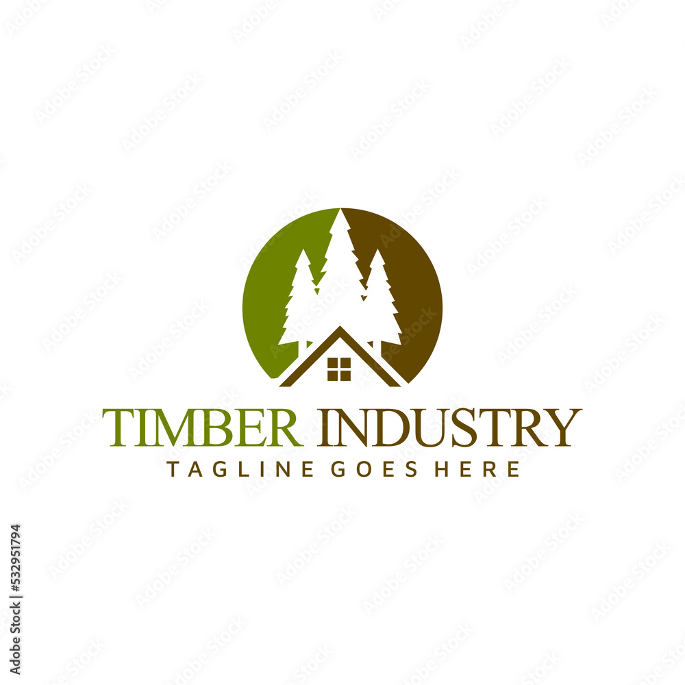 Obraz premium Timber Logo design Creative inspiration 