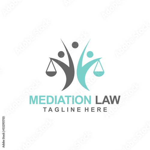 Mediation Law service Logo Template Design Creative idea
