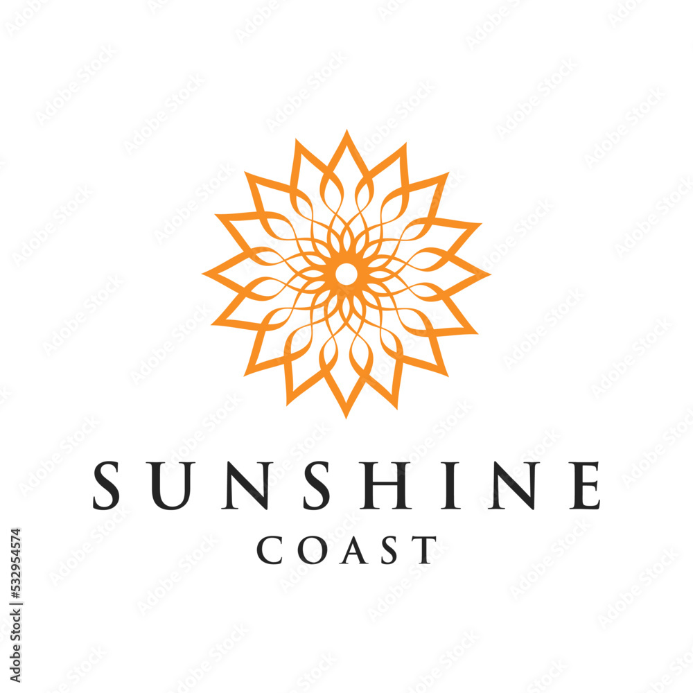 lotus flower logo vector design , circular ornament symbol lotus flower logo vector design , circular ornament symbol