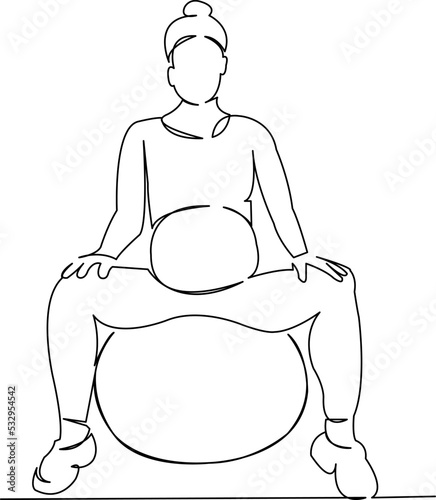 pregnant woman doing sports