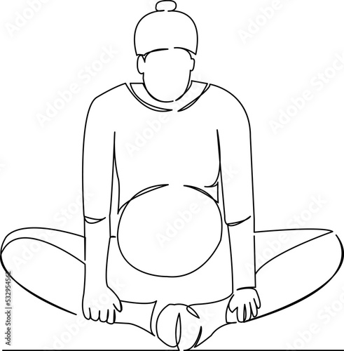 pregnant woman doing yoga