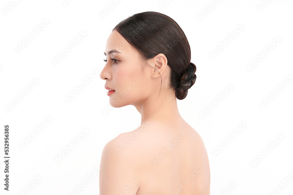 Beautiful young asian woman with clean fresh skin on white background, Face care, Facial treatment, Cosmetology, beauty and spa, Asian women portrait. Beautiful young asian woman with clean fresh skin on white background, Face care, Facial treatment, Cosmetology, beauty and spa, Asian women portrait.