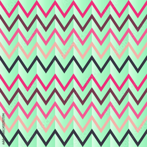Elegant vector seamless stripe chevron zigzag pattern. All over design colorful geometric repeat texture. Abstract background for printing and textile © KaziAnatul