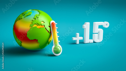 Erderwärmung - Klimawandel - Zeit zu handeln - Weltmeere erhitzen - plus 1,5 Grad