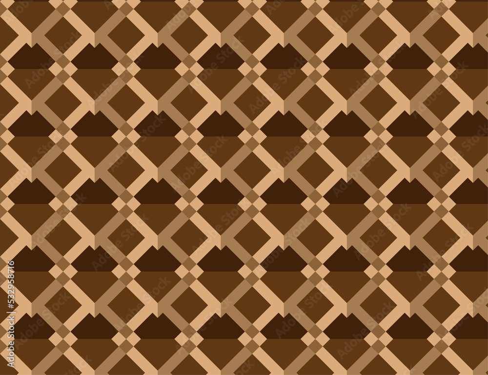 3d seamless geometric pattern background design vector on light dark brown 3d seamless geometric pattern background design vector on light dark brown
