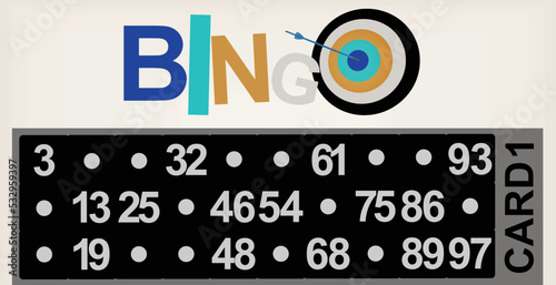 Bingo cards isolated. vector illustration