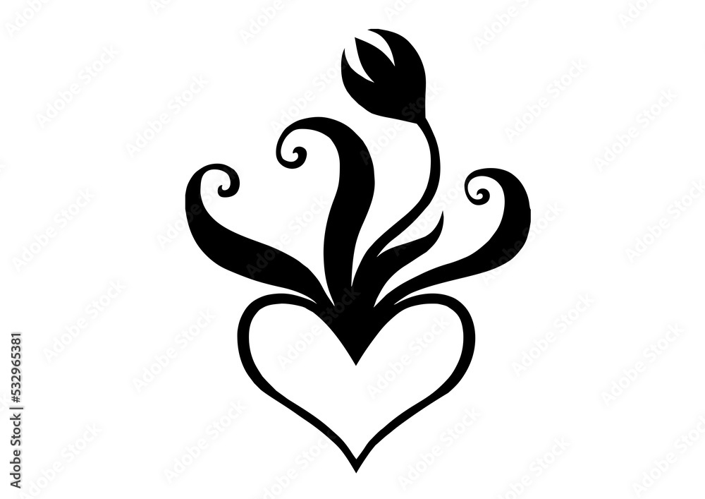 floral heart vector floral heart vector