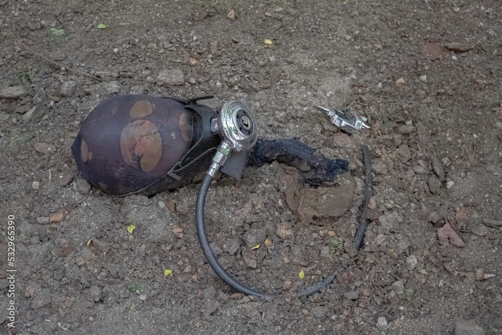mask on the ground mask on the ground