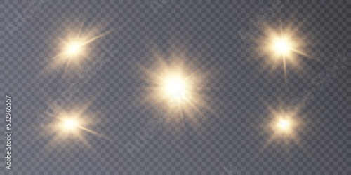 A flash of light, a star on a transparent background. Sun, summer. light sunlight png. Light flash of light.