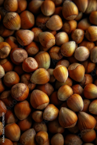 healthy hazelnut nuts background