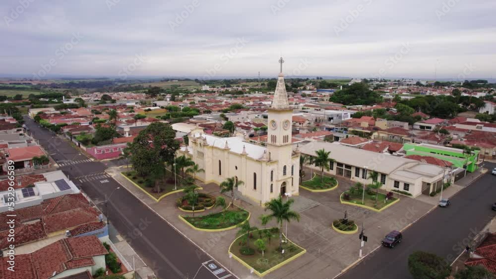 Brodowski, São Paulo ,Brazil - Circa june 2022: Aerial image of ...