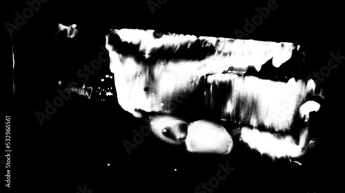 Grunge Black And White Painting Overlay 30. Great as an overlay and as a background for psychedelic and surreal images.