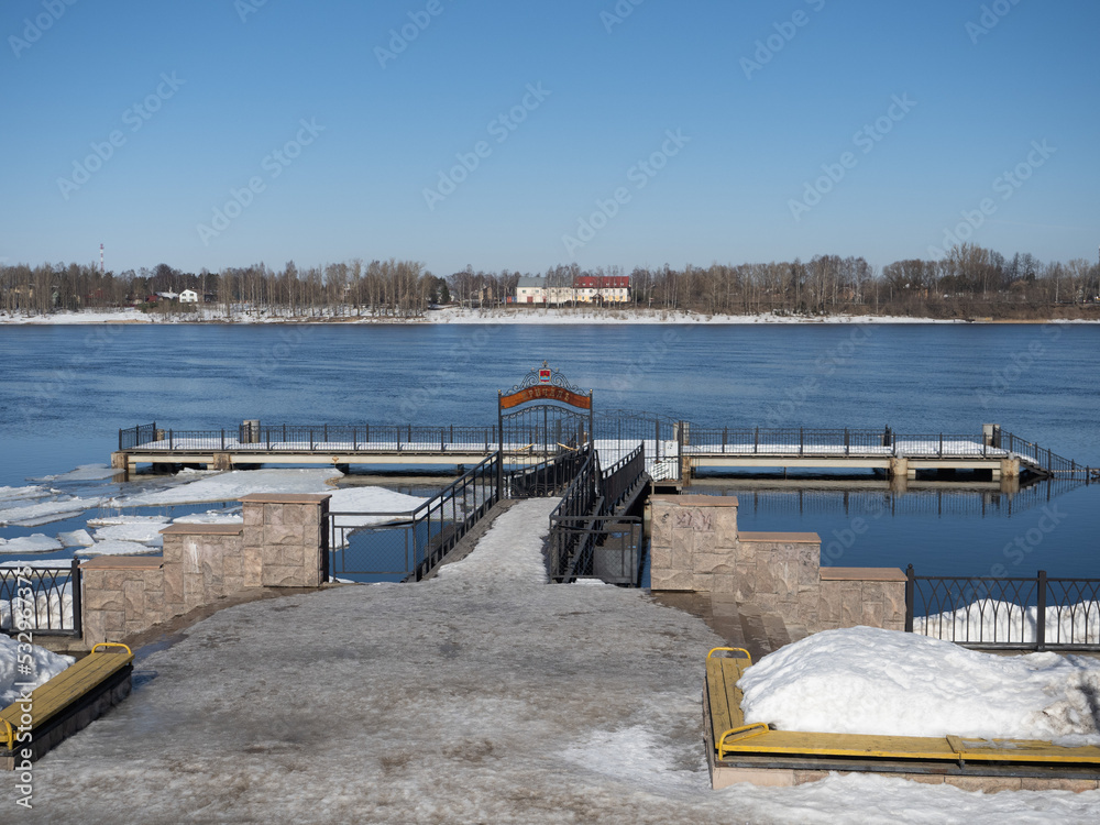 frozen river in winter
