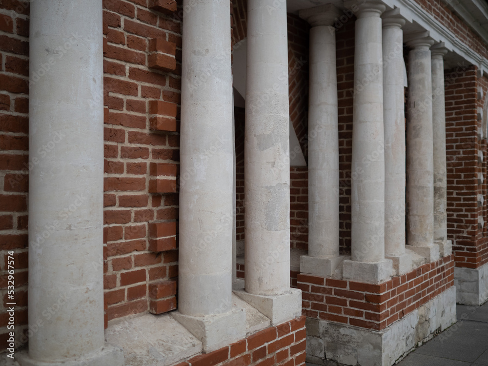 facade of a building with columns