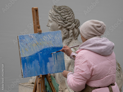 Obraz na płótnie artist at work w salonie