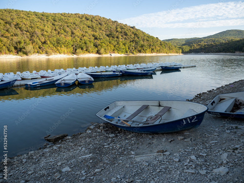 boat on the lake