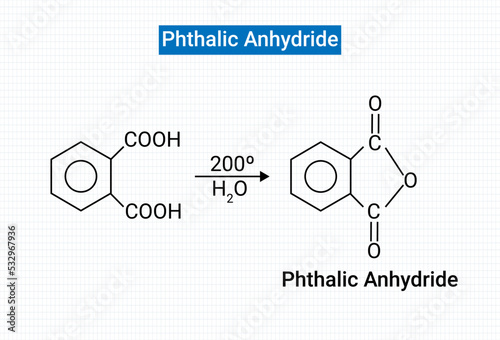 Chemical structure of Phthalic Anhydride photo