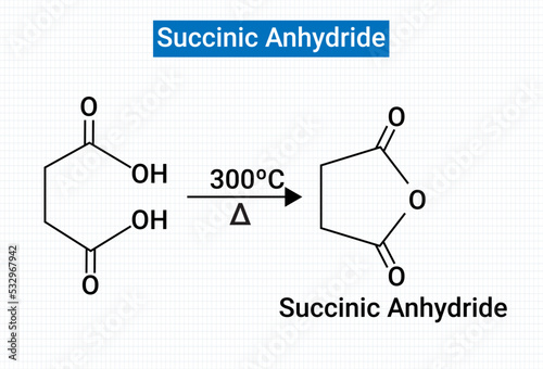 Chemical structure of Succinic Anhydride photo