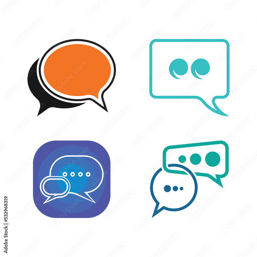 message bubble logo and symbol speech message bubble logo and symbol speech