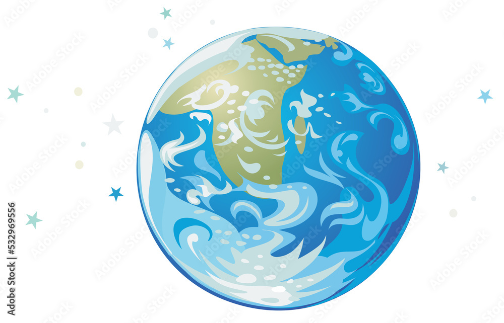 Obraz premium Illustration of the Earth
