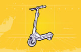 vector illustration of electric scooter